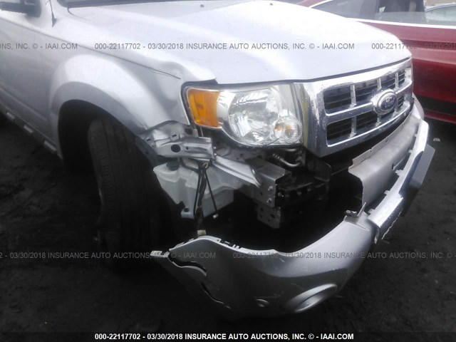 1FMCU0E78AKB21223 - 2010 FORD ESCAPE LIMITED SILVER photo 6