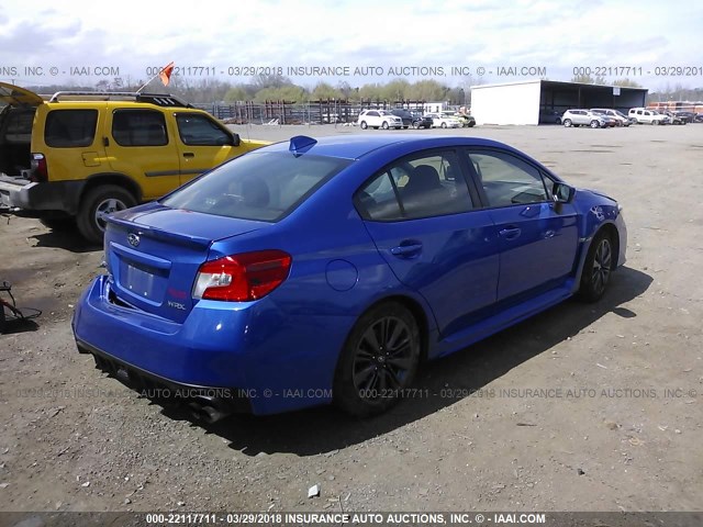 JF1VA1B65G9805997 - 2016 SUBARU WRX BLUE photo 4