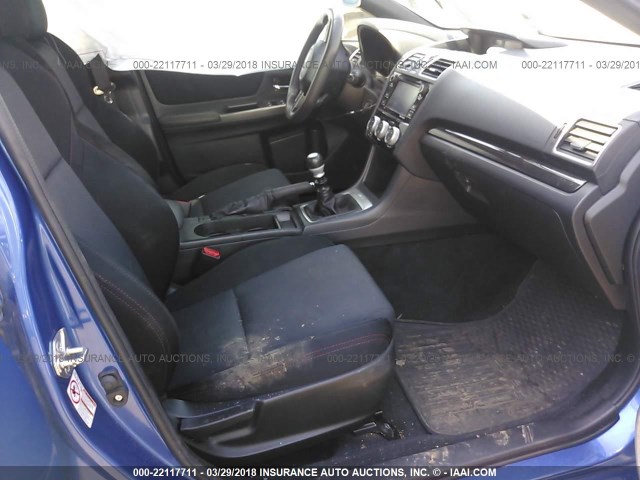 JF1VA1B65G9805997 - 2016 SUBARU WRX BLUE photo 5