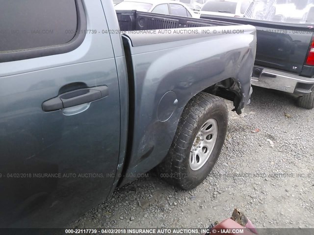 2GCEC13J771572141 - 2007 CHEVROLET SILVERADO C1500 CREW CAB BLUE photo 6