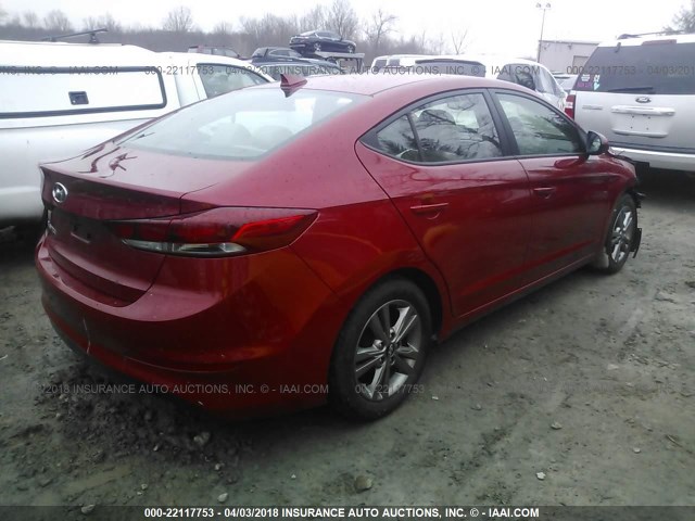 5NPD84LFXHH144297 - 2017 HYUNDAI ELANTRA SE/VALUE/LIMITED RED photo 4