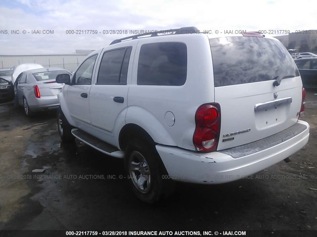 1D4HD58D04F121256 - 2004 DODGE DURANGO LIMITED WHITE photo 3