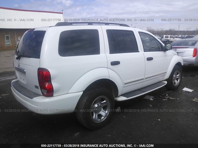 1D4HD58D04F121256 - 2004 DODGE DURANGO LIMITED WHITE photo 4