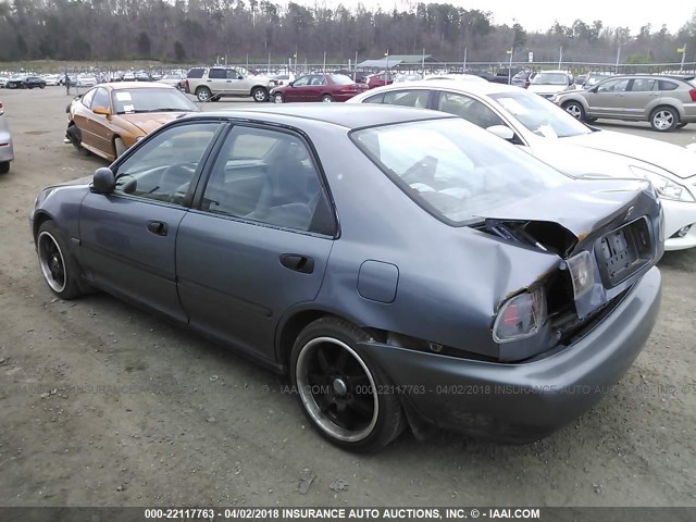 1HGEG8541SL001897 - 1995 HONDA CIVIC DX/LX GRAY photo 3