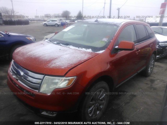 2FMDK49C77BA77940 - 2007 FORD EDGE SEL PLUS ORANGE photo 2