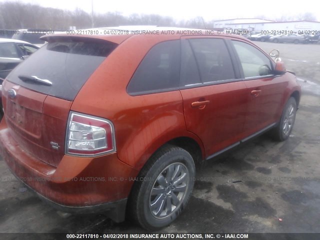 2FMDK49C77BA77940 - 2007 FORD EDGE SEL PLUS ORANGE photo 4