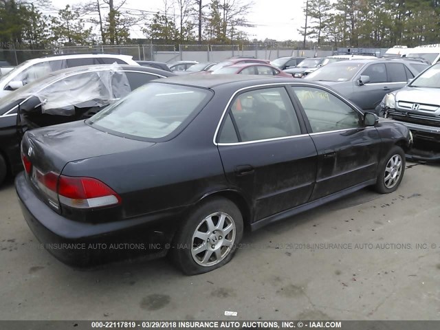 1HGCG66842A032604 - 2002 HONDA ACCORD EX/SE BLACK photo 4