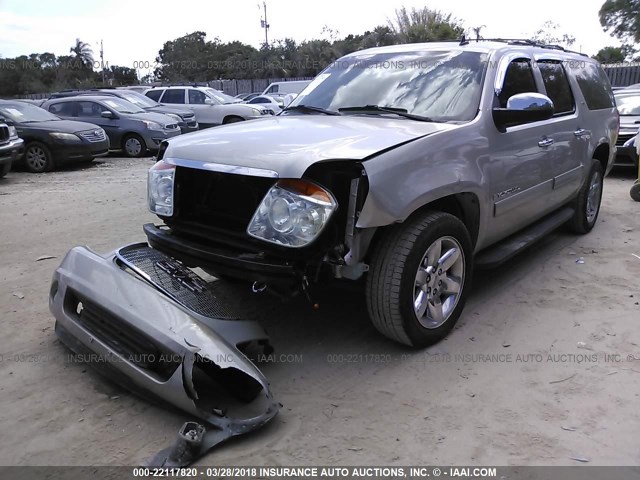 1GKFC36J99R278265 - 2009 GMC YUKON XL C1500 SLT GRAY photo 2