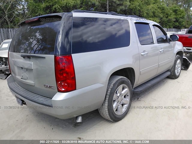 1GKFC36J99R278265 - 2009 GMC YUKON XL C1500 SLT GRAY photo 4