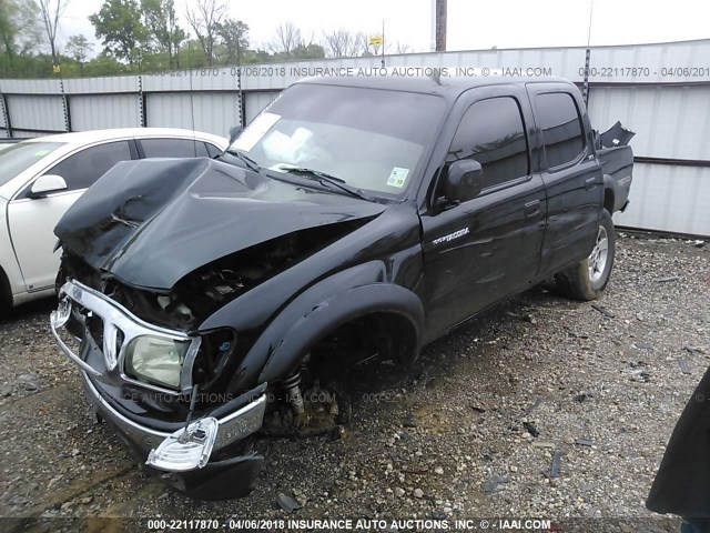 5TEGN92NX4Z384338 - 2004 TOYOTA TACOMA DOUBLE CAB PRERUNNER BLACK photo 2