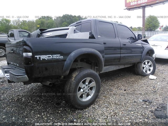 5TEGN92NX4Z384338 - 2004 TOYOTA TACOMA DOUBLE CAB PRERUNNER BLACK photo 4