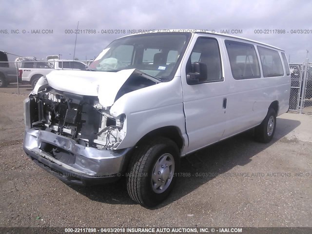 1FBSS3BL5ADA31982 - 2010 FORD ECONOLINE E350 SUPER DUTY WAGON WHITE photo 2