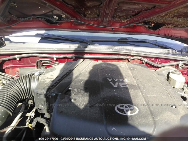 3TMJU62NX8M063328 - 2008 TOYOTA TACOMA DOUBLE CAB PRERUNNER RED photo 10