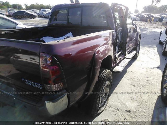 3TMJU62NX8M063328 - 2008 TOYOTA TACOMA DOUBLE CAB PRERUNNER RED photo 4