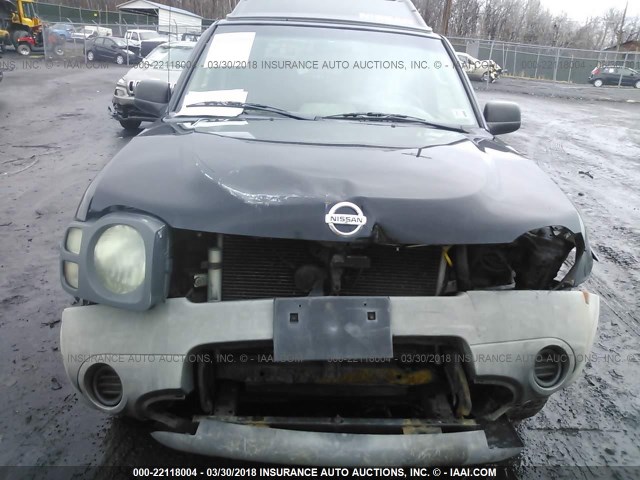 5N1ED28Y44C624898 - 2004 NISSAN XTERRA XE/SE BLACK photo 6