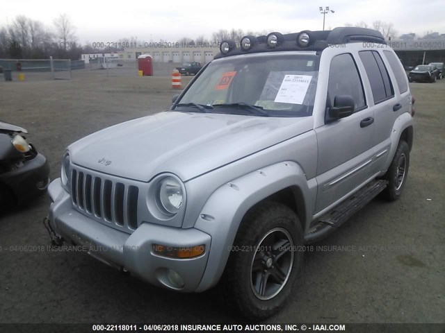 1J4GL38K33W593832 - 2003 JEEP LIBERTY RENEGADE SILVER photo 2