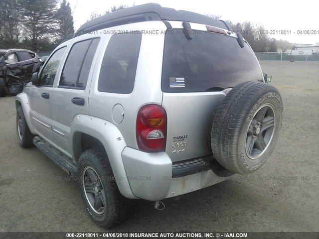 1J4GL38K33W593832 - 2003 JEEP LIBERTY RENEGADE SILVER photo 3