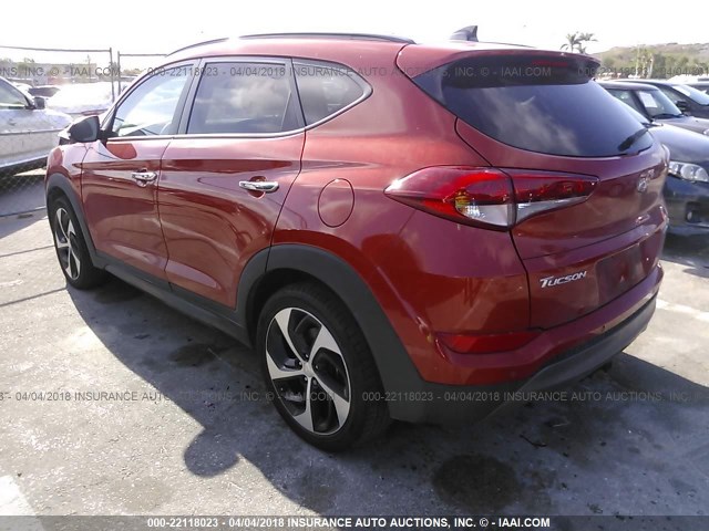KM8J33A27GU128957 - 2016 HYUNDAI TUCSON LIMITED/SPORT AND ECO/SE ORANGE photo 3