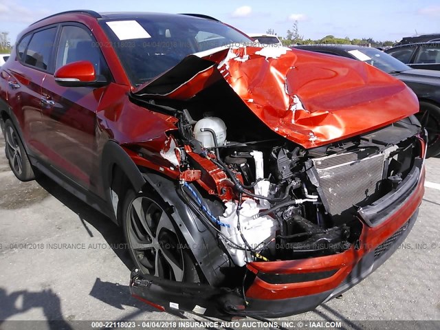 KM8J33A27GU128957 - 2016 HYUNDAI TUCSON LIMITED/SPORT AND ECO/SE ORANGE photo 6