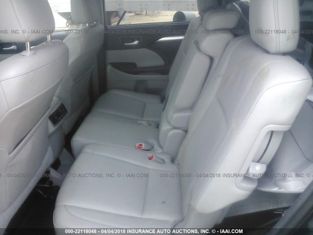 5TDKKRFH7ES029374 - 2014 TOYOTA HIGHLANDER XLE 黑色 照片 8