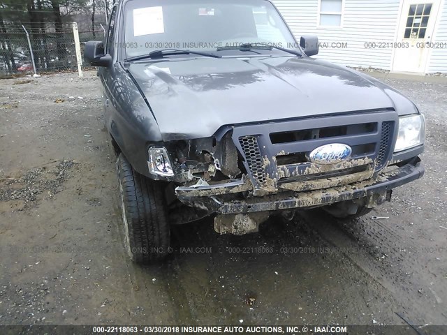 1FTYR44U06PA30838 - 2006 FORD RANGER SUPER CAB GRAY photo 6