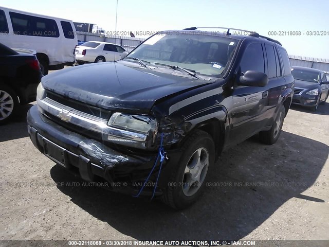 1GNDS13S862361530 - 2006 CHEVROLET TRAILBLAZER LS/LT BLACK photo 2