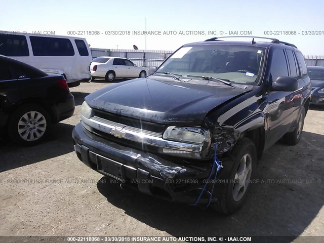 1GNDS13S862361530 - 2006 CHEVROLET TRAILBLAZER LS/LT BLACK photo 6