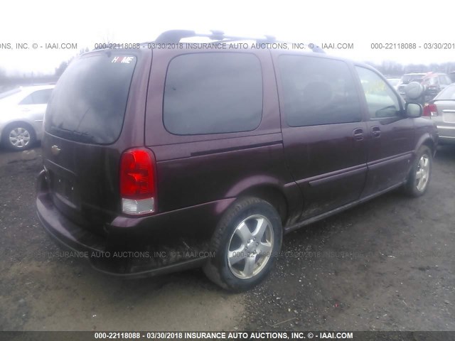 1GNDV33W38D209197 - 2008 CHEVROLET UPLANDER LT MAROON photo 4