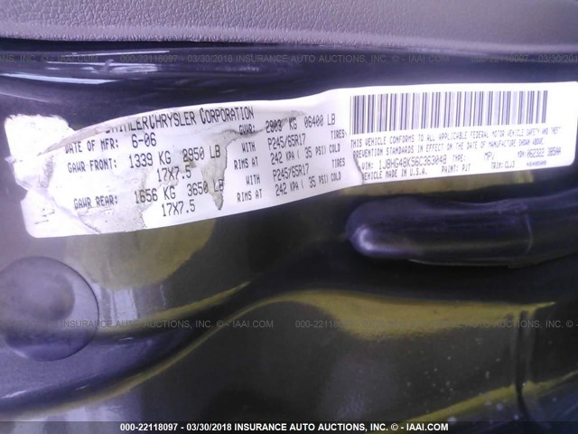 1J8HG48K56C363048 - 2006 JEEP COMMANDER Qəhvəyi foto 9