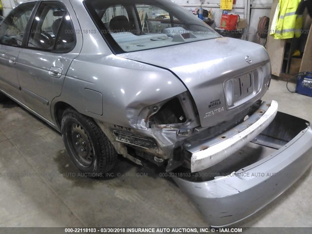 3N1CB51D01L489285 - 2001 NISSAN SENTRA XE/GXE SILVER photo 6