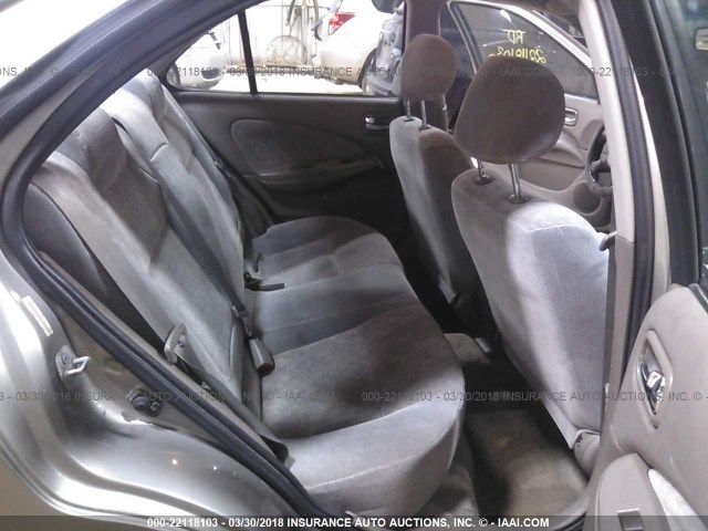 3N1CB51D01L489285 - 2001 NISSAN SENTRA XE/GXE SILVER photo 8