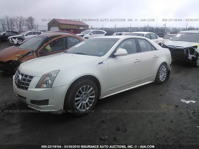 1G6DE5E58D0109027 - 2013 CADILLAC CTS LUXURY COLLECTION WHITE photo 2