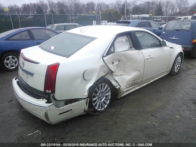 1G6DE5E58D0109027 - 2013 CADILLAC CTS LUXURY COLLECTION WHITE photo 4