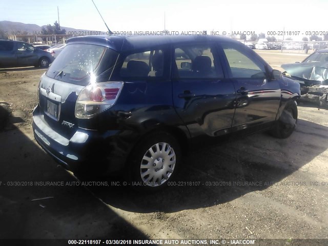 2T1KR32E17C641585 - 2007 TOYOTA COROLLA MATRIX XR BLUE photo 4