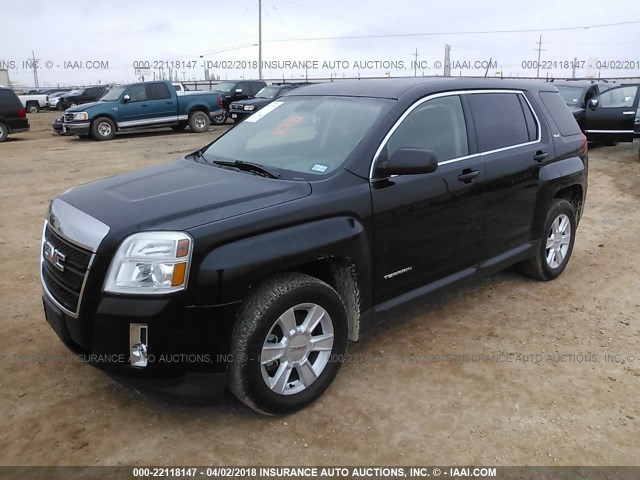 2GKALMEK7D6278473 - 2013 GMC TERRAIN SLE BLACK photo 2