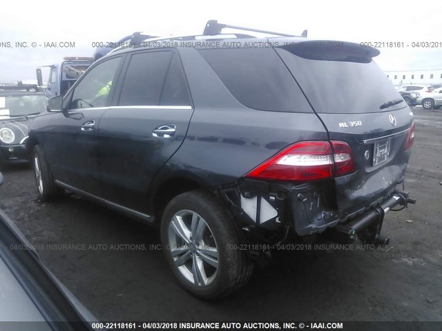 4JGDA5HBXFA525874 - 2015 MERCEDES-BENZ ML 350 4MATIC Light Blue photo 3