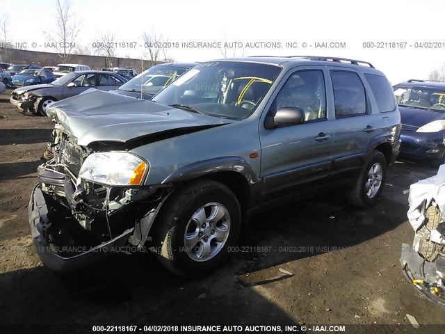 4F2CZ961X3KM25774 - 2003 MAZDA TRIBUTE ES GREEN photo 2