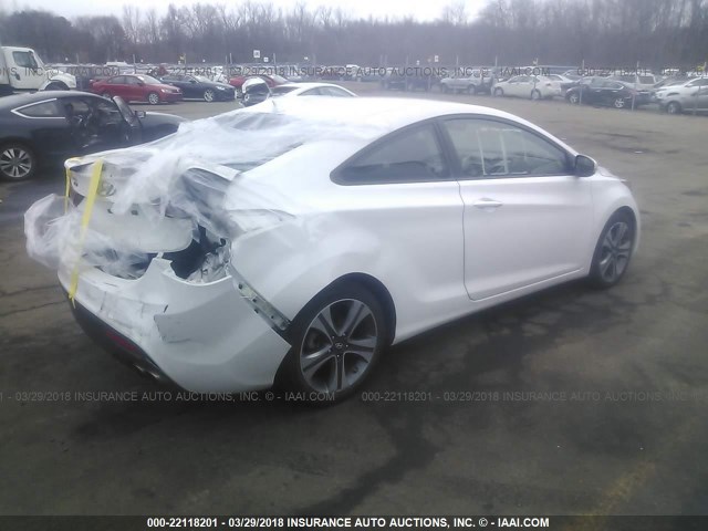 KMHDH6AH5EU024873 - 2014 HYUNDAI ELANTRA COUPE GS/SE WHITE photo 4