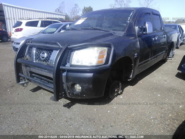 1N6AA07B84N563635 - 2004 NISSAN TITAN XE/SE/LE BLACK photo 2