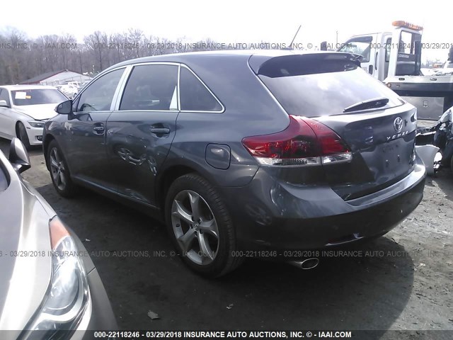 4T3BK3BB7DU082958 - 2013 TOYOTA VENZA LE/XLE/LIMITED GRAY photo 3