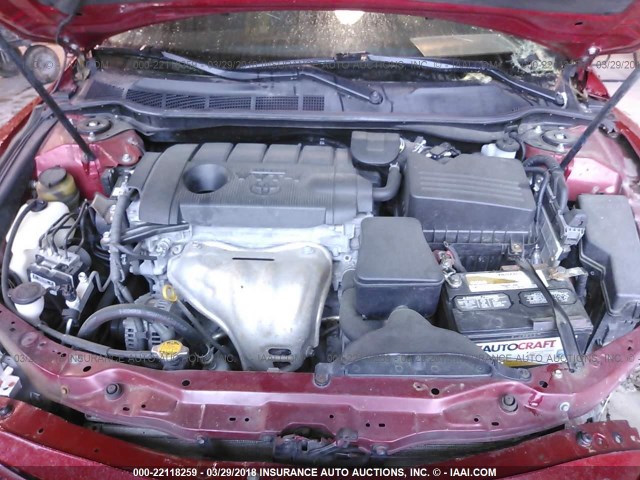 4T1BF3EK1BU189218 - 2011 TOYOTA CAMRY SE/LE/XLE RED photo 10