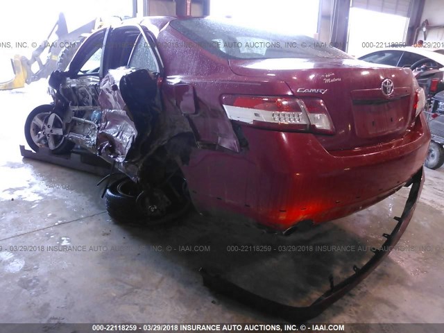 4T1BF3EK1BU189218 - 2011 TOYOTA CAMRY SE/LE/XLE RED photo 3