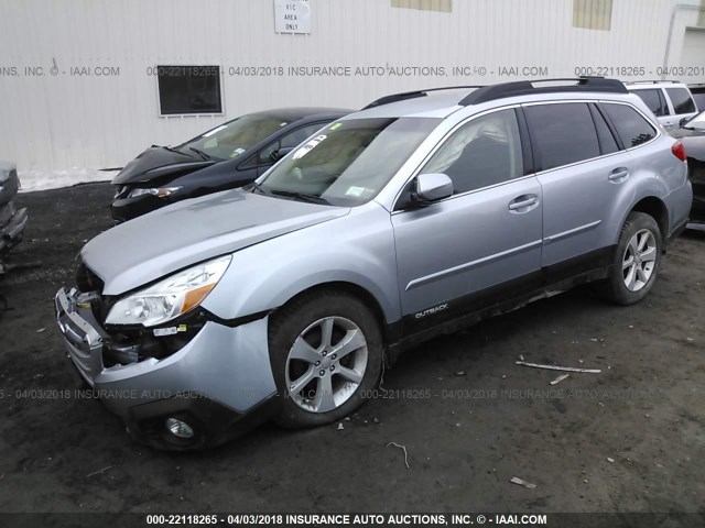 4S4BRBCC1D3287204 - 2013 SUBARU OUTBACK 2.5I PREMIUM GRAY photo 2