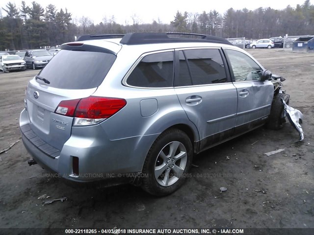 4S4BRBCC1D3287204 - 2013 SUBARU OUTBACK 2.5I PREMIUM GRAY photo 4