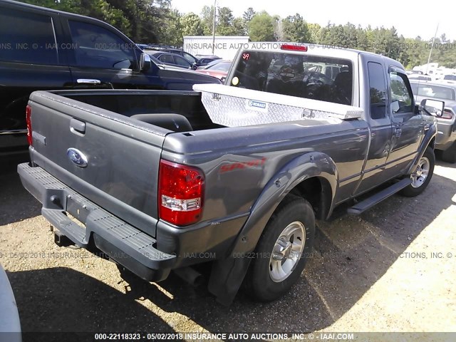 1FTYR44E49PA30449 - 2009 FORD RANGER SUPER CAB GRAY photo 4