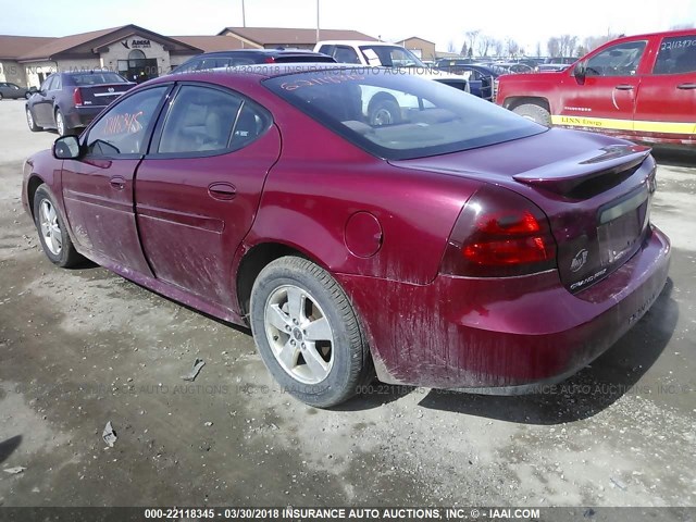 2G2WP522351280109 - 2005 PONTIAC GRAND PRIX MAROON photo 3
