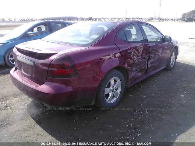 2G2WP522351280109 - 2005 PONTIAC GRAND PRIX MAROON photo 4