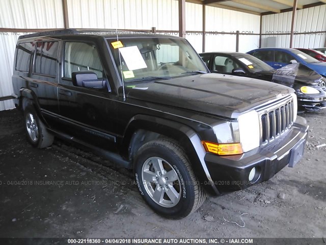 1J8HG48K66C271656 - 2006 JEEP COMMANDER BLACK photo 1