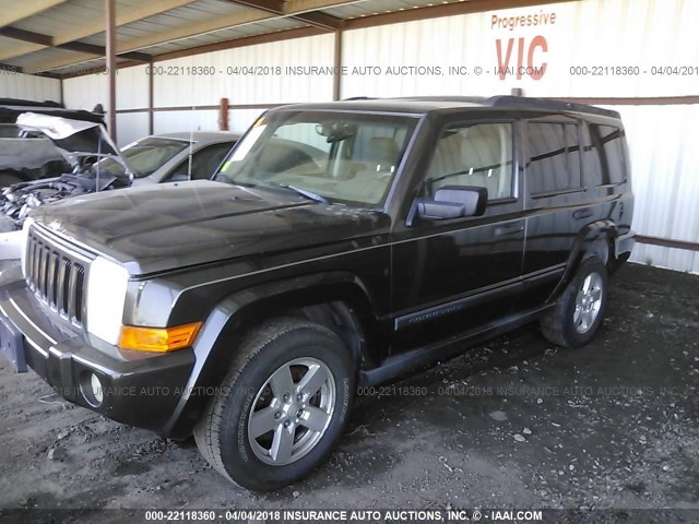 1J8HG48K66C271656 - 2006 JEEP COMMANDER BLACK photo 2