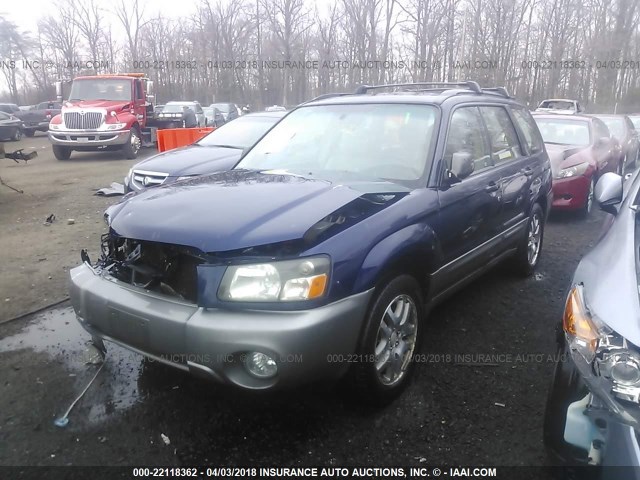 JF1SG67655H720930 - 2005 SUBARU FORESTER 2.5XS LL BEAN BLUE photo 2